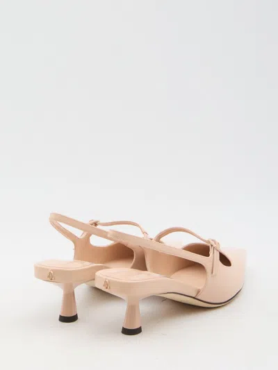 Jimmy Choo Didi 45 Pointed Pumps In Patent Leather In Pink