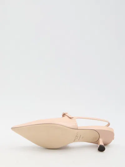 Jimmy Choo Didi 45 Pointed Pumps In Patent Leather In Pink