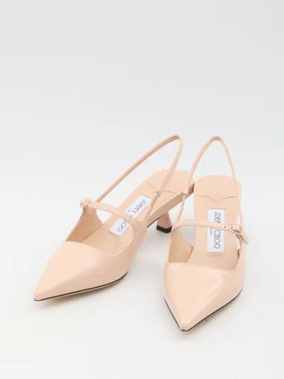 Jimmy Choo Didi 45 Pointed Pumps In Patent Leather In Pink