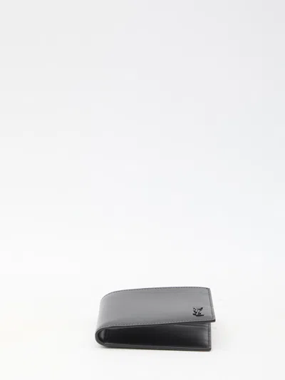 Saint Laurent Tiny Cassandre East/west Wallet In Black
