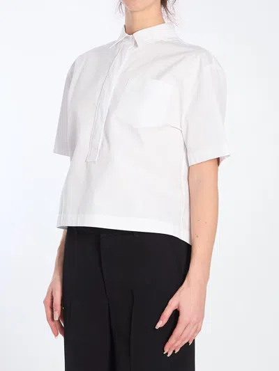 Gucci Shirt With Embossed Logo In White