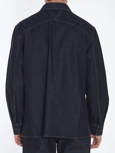Shop Bottega Veneta Indigo Denim Shirt In Blue