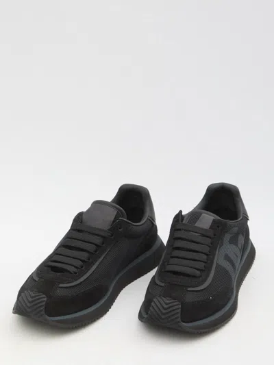 Dolce & Gabbana Low Top Sneakers Featuring Suede Accents In Black