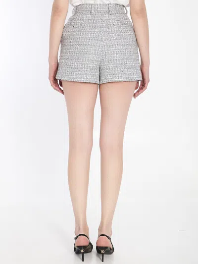Dolce & Gabbana Tweed Shorts In Grey
