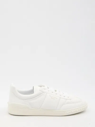 Valentino Upvillage Low Top Nappa Leather Sneaker In White