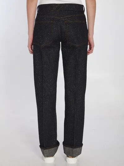 Burberry Straight Leg Jeans In Purple