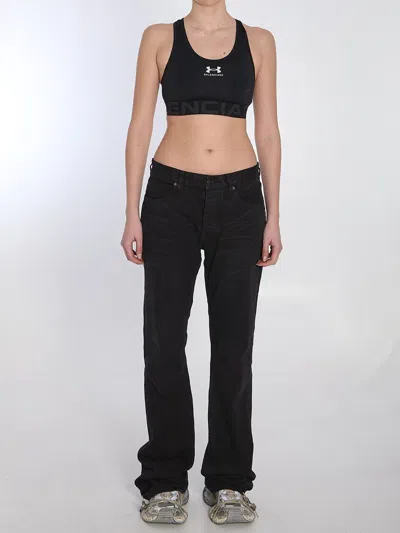 Balenciaga Collaboration Racerback Sleeveless Top In Black