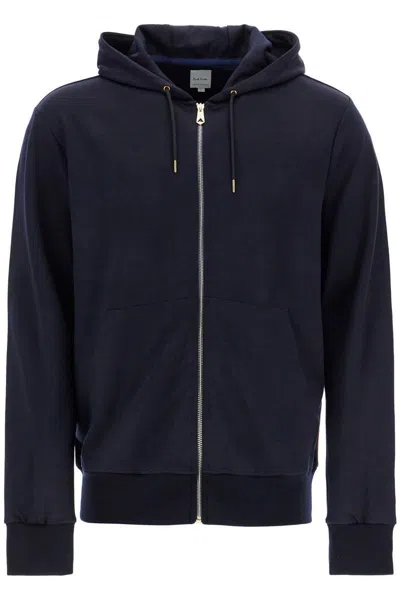 PAUL SMITH WOOL JERSEY ZIP-UP SWEATSHIRT WITH 