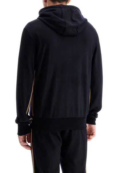 PAUL SMITH WOOL JERSEY ZIP-UP SWEATSHIRT WITH 