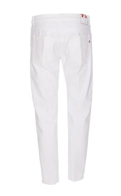 Dondup Carrot Leg Jeans In Durable Cotton Drill In White