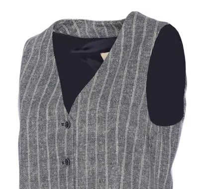 Circolo 1901 Pinstriped Waistcoat In Grey