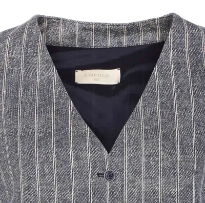 Circolo 1901 Pinstriped Waistcoat In Grey