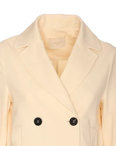 Circolo 1901 Double Breasted Jacket In Neutral