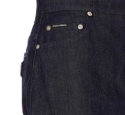 Dolce & Gabbana Denim Pencil Midi Skirt In Blue