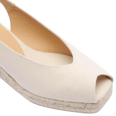 Castaã±er Open-toe Wedge Sandals In White