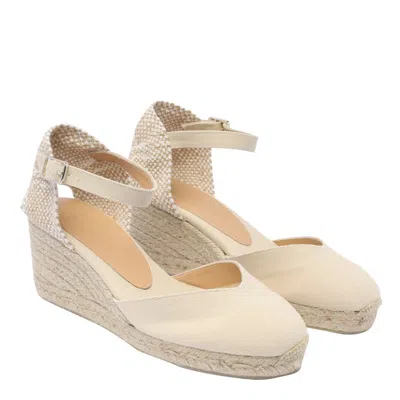 Castaã±er Bilina 105mm Wedge Espadrilles In White