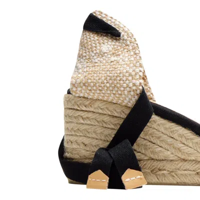 Castaã±er Castaner Carina Black Wedge Espadrilles In Black