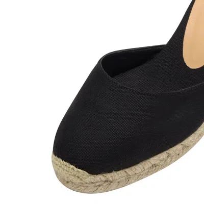 Castaã±er Castaner Carina Black Wedge Espadrilles In Black