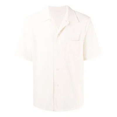 Our Legacy Textured-finish Short-sleeved Box Shirt In Beige