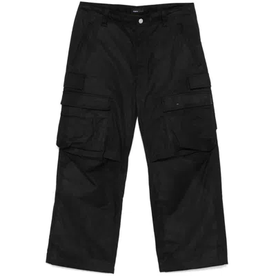 Purple Brand Wide-leg Cargo Pants In Black