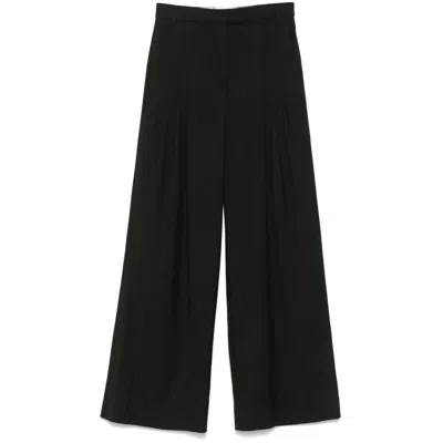 Remain Birger Christensen Wide Leg Pleated Suiting Pant With Back Pockets In Black