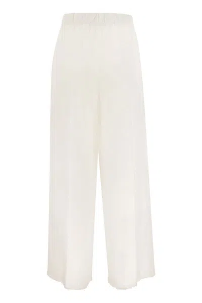 Antonelli Wide-leg Trousers In Beige
