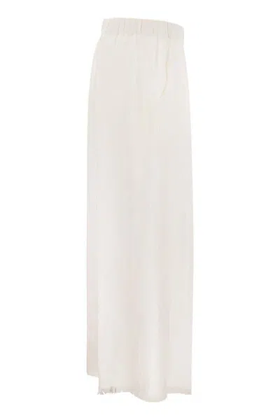 Antonelli Wide-leg Trousers In Beige