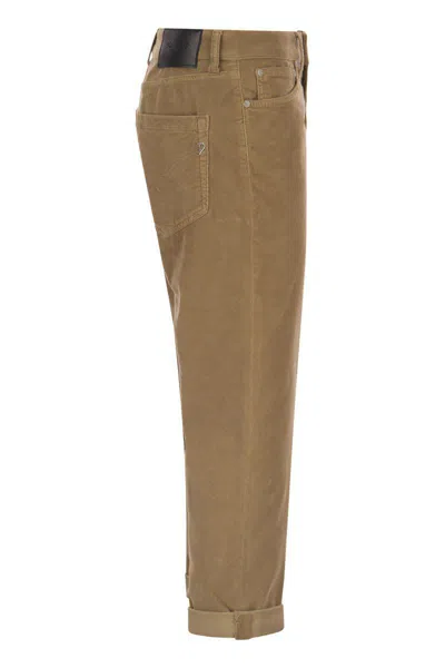 Dondup Five Bags Of Jeans In Brown