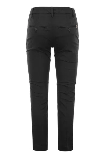 Dondup Trousers  Perfect In Virgin Wool In Black