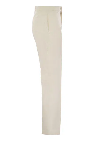 Fabiana Filippi Cotton Gabardine Trousers In White