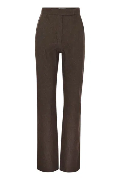 Max Mara Galizia Denim Trousers In Brown