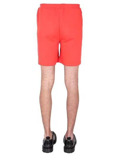 Helmut Lang Figure Logo-print Shorts In Red