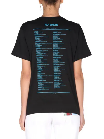 Raf Simons Regular Fit Ataraxia Tour T-shirt In Black