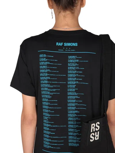 Raf Simons Regular Fit Ataraxia Tour T-shirt In Black