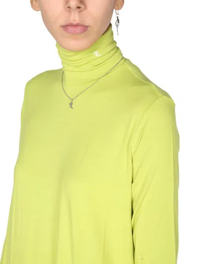 Raf Simons Jersey Long Dress In Green
