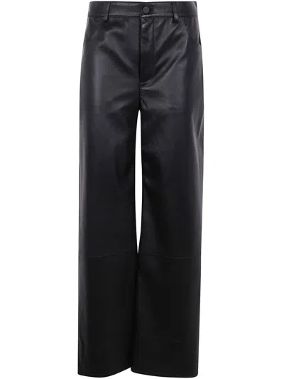 Loulou Studio Figari Wide-leg Leather Pants In Black
