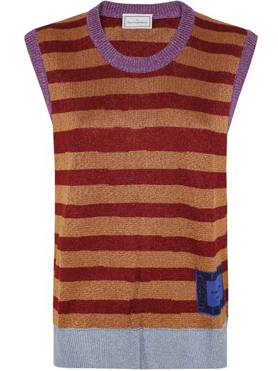 Shop Pierre-louis Mascia Tricot Vest In Multicolour