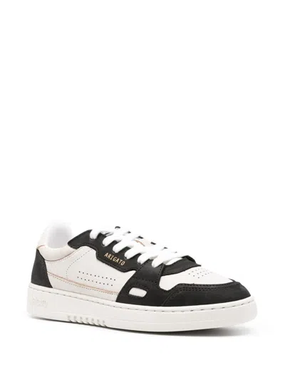 Axel Arigato White Black Round Toe Sneakers In Beige