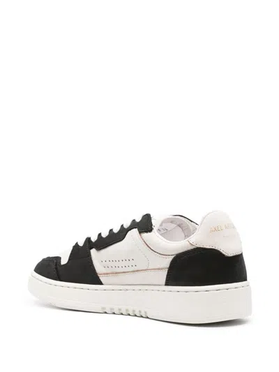 Axel Arigato White Black Round Toe Sneakers In Beige