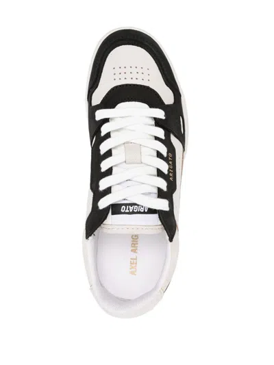 Axel Arigato White Black Round Toe Sneakers In Beige