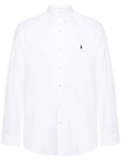 Shop Polo Ralph Lauren Slim Fit Striped Shirt In White