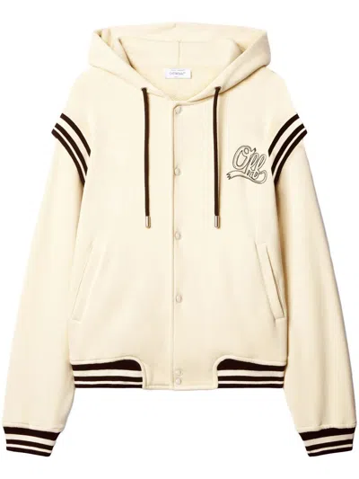Off-white Varsity-style Hoodie In White