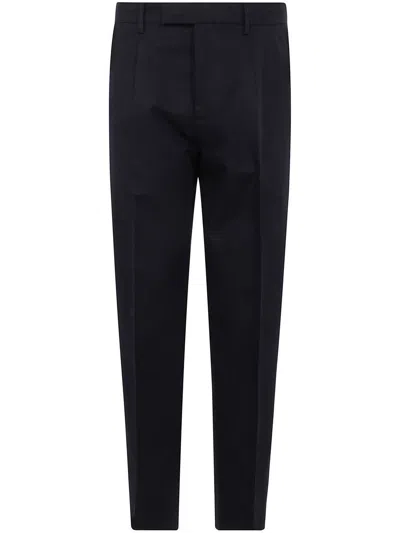 Shop Zegna Cotton And Linen Pants In Black