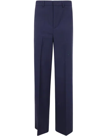 Semicouture Blue Amandine Trumpet Trousers In Blue