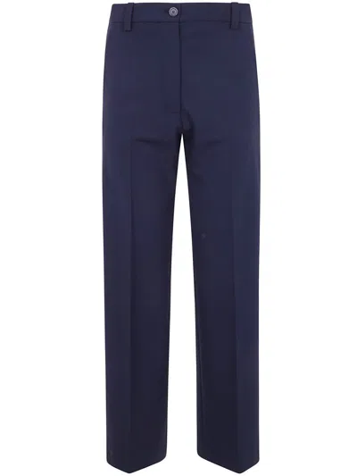 Semicouture Blue Amandine Trumpet Trousers In Blue