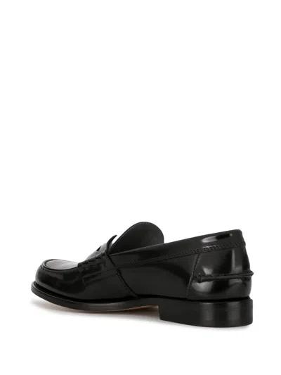 Tod's Black Leather Loafers For Men In Black