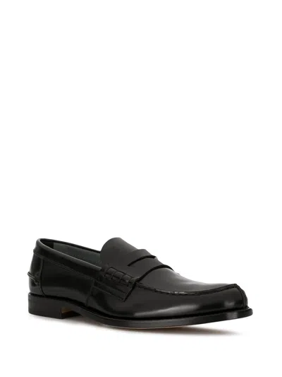 Tod's Black Leather Loafers For Men In Black