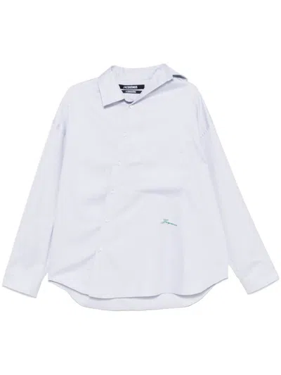 Jacquemus Men La Chemise Cuadro In Grey