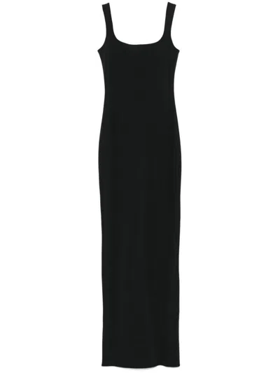 Entire Studios Square Neck Sleeveless Maxi Dress In Grey