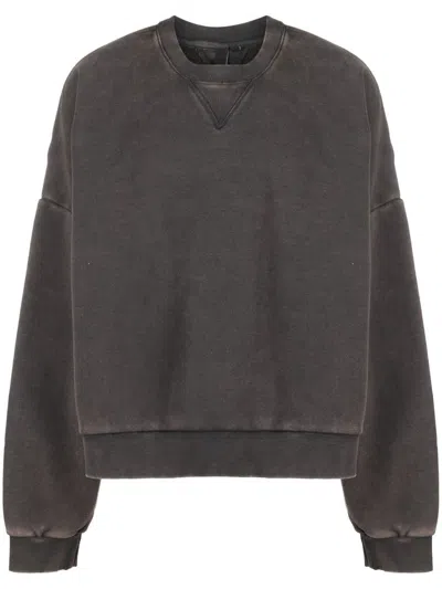 Entire Studios Boxy Crewneck Sweatershirt In Black